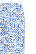 Load image into Gallery viewer, Ichi Kate printed knit trouser Sodalite Blue Ikat - CW CW 
