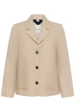 Load image into Gallery viewer, Part Two Alita linen blazer Neutral Pinstripe - CW CW 
