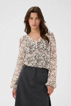Load image into Gallery viewer, Part Two Sandi georgette print blouse Whitecap Ruby Flower
