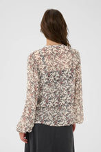 Load image into Gallery viewer, Part Two Sandi georgette print blouse Whitecap Ruby Flower
