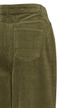 Load image into Gallery viewer, Ichi Focaro boyfriend cord trouser Dusky Green
