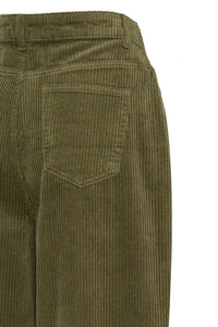 Ichi Focaro boyfriend cord trouser Dusky Green