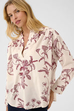 Load image into Gallery viewer, Part Two Natale print cotton shirt Tawny Port Botanical
