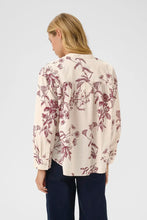 Load image into Gallery viewer, Part Two Natale print cotton shirt Tawny Port Botanical
