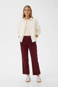 Part Two Mishas cropped cord trousers Tawny Port