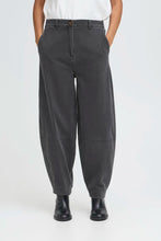 Load image into Gallery viewer, Ichi Kate casual barrel leg trouser Dark Grey
