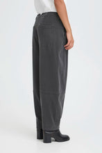 Load image into Gallery viewer, Ichi Kate casual barrel leg trouser Dark Grey
