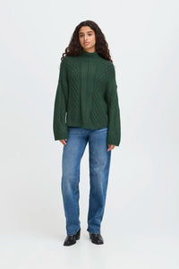 Ichi Mylle cable jumper Pineneedle