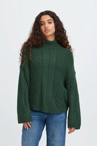Ichi Mylle cable jumper Pineneedle