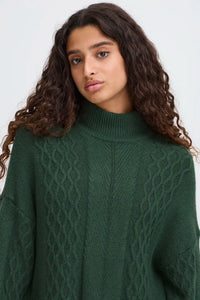 Ichi Mylle cable jumper Pineneedle