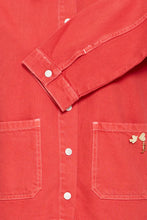 Load image into Gallery viewer, Ichi Avena cotton utility jacket Poinsetta
