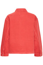 Load image into Gallery viewer, Ichi Avena cotton utility jacket Poinsetta
