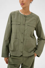 Load image into Gallery viewer, Part Two Aziza cotton utility jacket Smokey Olive - CW CW 
