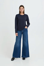 Load image into Gallery viewer, Ichi Luls round neck lightweight knit Total Eclipse
