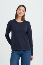 Load image into Gallery viewer, Ichi Luls round neck lightweight knit Total Eclipse

