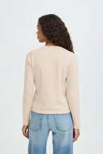 Load image into Gallery viewer, Ichi Luls round neck cardigan Oatmeal Melange
