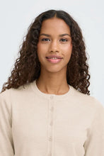 Load image into Gallery viewer, Ichi Luls round neck cardigan Oatmeal Melange
