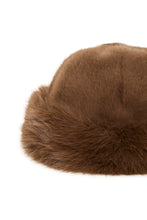 Load image into Gallery viewer, Ichi Ebna faux fur hat Coffee Bean
