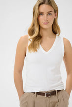 Load image into Gallery viewer, Part Two Nikkia V neck tank Bright white - CW CW 
