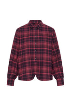 Load image into Gallery viewer, Ichi Dalia brushed check shirt Fruit Dove
