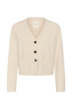 Load image into Gallery viewer, Part Two Sveva wool patch pocket cardigan Oatmeal Melange - CW CW 
