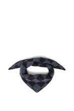 Load image into Gallery viewer, Ichi Gyle Argylle jacquard triangle scarf Olympian Blue

