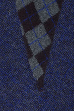 Load image into Gallery viewer, Ichi Gyle Argylle jacquard triangle scarf Olympian Blue
