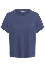 Load image into Gallery viewer, Part Two Anemona linen blend top Blue Indigo - CW CW 
