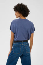 Load image into Gallery viewer, Part Two Anemona linen blend top Blue Indigo - CW CW 
