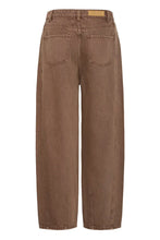 Load image into Gallery viewer, Ichi Blich barrel denim jeans Brown
