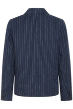Load image into Gallery viewer, Part Two Alita linen blazer Blue Night Pinstripe - CW CW 
