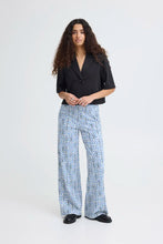 Load image into Gallery viewer, Ichi Kate printed knit trouser Sodalite Blue Ikat - CW CW 
