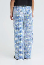 Load image into Gallery viewer, Ichi Kate printed knit trouser Sodalite Blue Ikat - CW CW 
