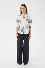 Load image into Gallery viewer, Part Two Almeras jacquard blouse Blue Shadow Floral - CW CW 

