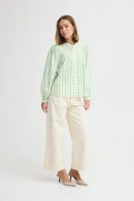 Load image into Gallery viewer, Ichi Jovil jacquard stripe shirt Greenbriar - CW CW 
