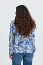Load image into Gallery viewer, Ichi Marrakech tile print blouse Sodalite Blue - CW CW 
