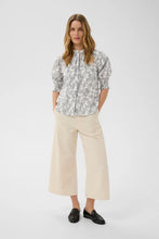 Load image into Gallery viewer, Part Two Almeras dobby jacquard cotton shirt Dark Navy Leaf Print
