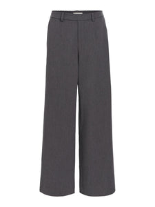 Object Lisa wide leg classic trouser Medium Grey Melange