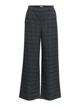 Load image into Gallery viewer, Object Lisa check wide leg trouser Dark Grey Melon Blue Brown
