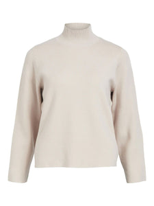 Object Reynard high neck knit Silver Oat