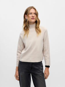 Object Reynard high neck knit Silver Oat