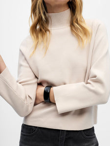 Object Reynard high neck knit Silver Oat