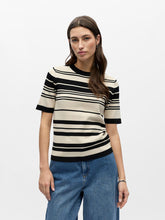 Load image into Gallery viewer, Object Jester s/s knit top Black Mix
