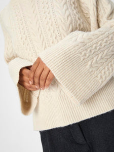 Object Rosa cable knit jumper White Sand