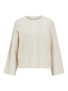 Object Rosa cable knit jumper White Sand