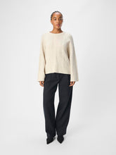 Load image into Gallery viewer, Object Rosa cable knit jumper White Sand
