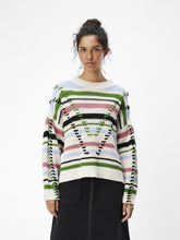 Load image into Gallery viewer, Object Tuja jacquard ribbon detail jumper White Sand
