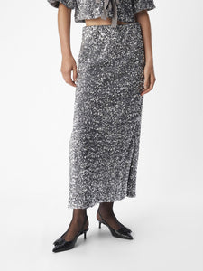 Object Sequin maxi skirt Asphalt