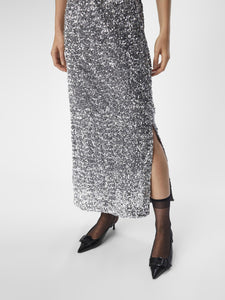 Object Sequin maxi skirt Asphalt