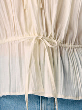Load image into Gallery viewer, Object Brea pleated and tie detail top Sandshell
